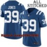 Blue Home Embroidered Richard Jones Indianapolis Colts #39 Stitched Jersey