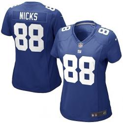 NICKS NY-Giant #88 Womens Football Jersey - Hakeem Nicks Womens Football Jersey (Blue)_Free Shipping