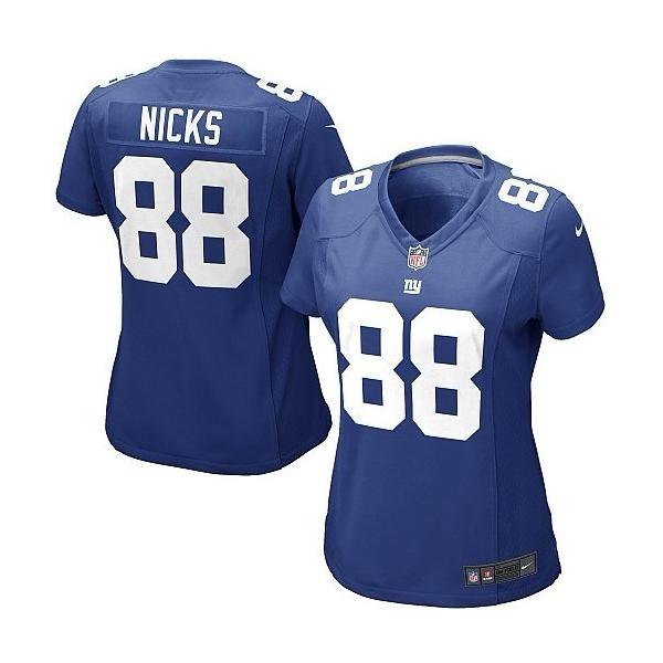 NICKS NY-Giant #88 Womens Football Jersey - Hakeem Nicks Womens Football Jersey (Blue)_Free Shipping