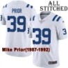White Embroidered Mike Prior Indianapolis Colts #39 Stitched Jersey