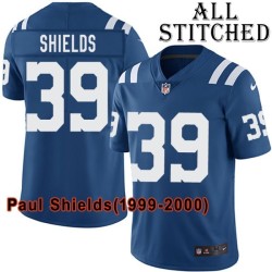 Blue Home Embroidered Paul Shields Indianapolis Colts #39 Stitched Jersey