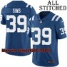 Blue Home Embroidered Marvin Sims Indianapolis Colts #39 Stitched Jersey