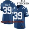 Blue Home Embroidered Marvell Tell III Indianapolis Colts #39 Stitched Jersey