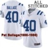 White Embroidered Pat Ballage Indianapolis Colts #40 Stitched Jersey