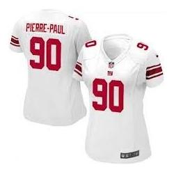 PIERRE-PAUL NY-Giant #90 Womens Football Jersey - Jason Pierre-Paul Womens Football Jersey (White)_Free Shipping