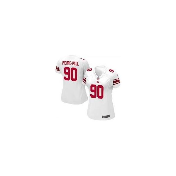 PIERRE-PAUL NY-Giant #90 Womens Football Jersey - Jason Pierre-Paul Womens Football Jersey (White)_Free Shipping