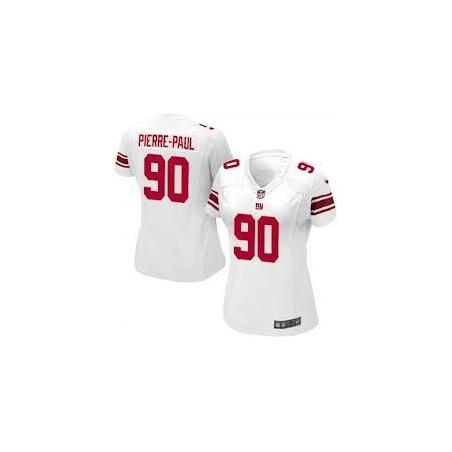 PIERRE-PAUL NY-Giant #90 Womens Football Jersey - Jason Pierre-Paul Womens Football Jersey (White)_Free Shipping