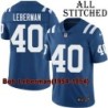 Blue Home Embroidered Bob Leberman Indianapolis Colts #40 Stitched Jersey