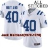 White Embroidered Jack Maitland Indianapolis Colts #40 Stitched Jersey
