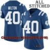 Blue Home Embroidered Christopher Milton Indianapolis Colts #40 Stitched Jersey