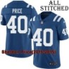 Blue Home Embroidered Sheldon Price Indianapolis Colts #40 Stitched Jersey