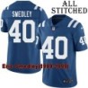 Blue Home Embroidered Eric Smedley Indianapolis Colts #40 Stitched Jersey