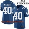 Blue Home Embroidered John Williams Indianapolis Colts #40 Stitched Jersey