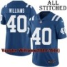 Blue Home Embroidered Vaughn Williams Indianapolis Colts #40 Stitched Jersey
