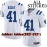 White Embroidered Jahleel Addae Indianapolis Colts #41 Stitched Jersey