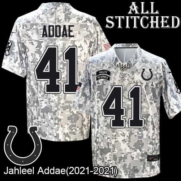 Camo Embroidered Jahleel Addae Indianapolis Colts #41 Stitched Jersey