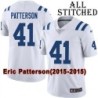 White Embroidered Eric Patterson Indianapolis Colts #41 Stitched Jersey