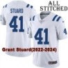 White Embroidered Grant Stuard Indianapolis Colts #41 Stitched Jersey