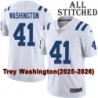 White Embroidered Trey Washington Indianapolis Colts #41 Stitched Jersey