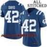 Blue Home Embroidered Jason David Indianapolis Colts #42 Stitched Jersey