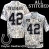 Camo Embroidered Clayton Geathers Indianapolis Colts #42 Stitched Jersey