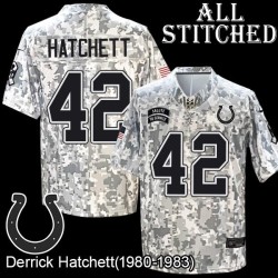 Camo Embroidered Derrick Hatchett Indianapolis Colts #42 Stitched Jersey