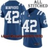 Blue Home Embroidered Lloyd Mumphord Indianapolis Colts #42 Stitched Jersey