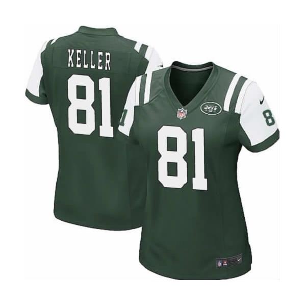 KELLER NY-Jet #81 Womens Football Jersey - Dustin Keller Womens Football Jersey (Green)_Free Shipping
