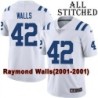 White Embroidered Raymond Walls Indianapolis Colts #42 Stitched Jersey
