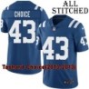 Blue Home Embroidered Tashard Choice Indianapolis Colts #43 Stitched Jersey