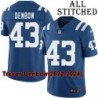 Blue Home Embroidered Trevor Denbow Indianapolis Colts #43 Stitched Jersey