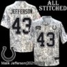 Camo Embroidered Malik Jefferson Indianapolis Colts #43 Stitched Jersey