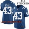 Blue Home Embroidered Lenny Lyles Indianapolis Colts #43 Stitched Jersey