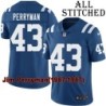Blue Home Embroidered Jim Perryman Indianapolis Colts #43 Stitched Jersey