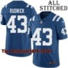Blue Home Embroidered Tim Rudnick Indianapolis Colts #43 Stitched Jersey