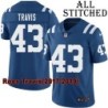 Blue Home Embroidered Ross Travis Indianapolis Colts #43 Stitched Jersey