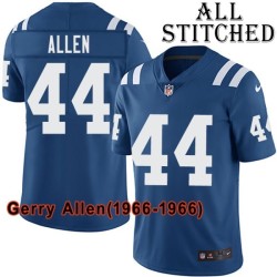 Blue Home Embroidered Gerry Allen Indianapolis Colts #44 Stitched Jersey