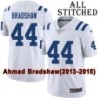 White Embroidered Ahmad Bradshaw Indianapolis Colts #44 Stitched Jersey