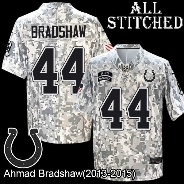 Camo Embroidered Ahmad Bradshaw Indianapolis Colts #44 Stitched Jersey