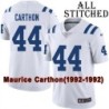 White Embroidered Maurice Carthon Indianapolis Colts #44 Stitched Jersey