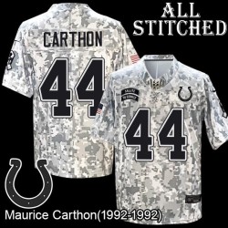 Camo Embroidered Maurice Carthon Indianapolis Colts #44 Stitched Jersey