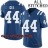 Blue Home Embroidered Owen Gill Indianapolis Colts #44 Stitched Jersey