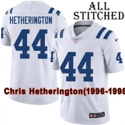 White Embroidered Chris Hetherington Indianapolis Colts #44 Stitched Jersey