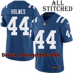 Blue Home Embroidered Darick Holmes Indianapolis Colts #44 Stitched Jersey