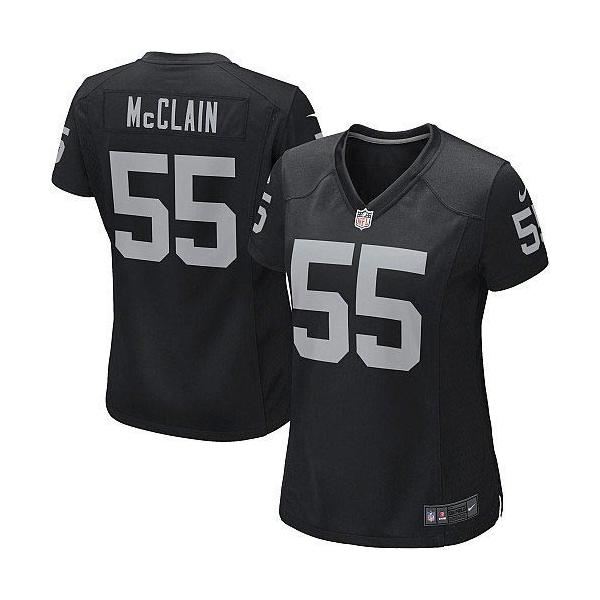 MCCLAIN Oakland #55 Womens Football Jersey - Rolando McClain Womens Football Jersey (Black)_Free Shipping