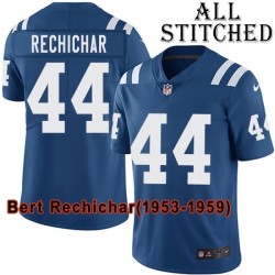 Blue Home Embroidered Bert Rechichar Indianapolis Colts #44 Stitched Jersey