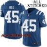 Blue Home Embroidered Jerry Hill Indianapolis Colts #45 Stitched Jersey