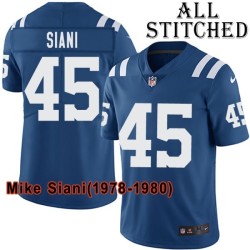 Blue Home Embroidered Mike Siani Indianapolis Colts #45 Stitched Jersey