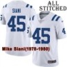 White Embroidered Mike Siani Indianapolis Colts #45 Stitched Jersey
