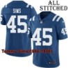 Blue Home Embroidered Tommy Sims Indianapolis Colts #45 Stitched Jersey